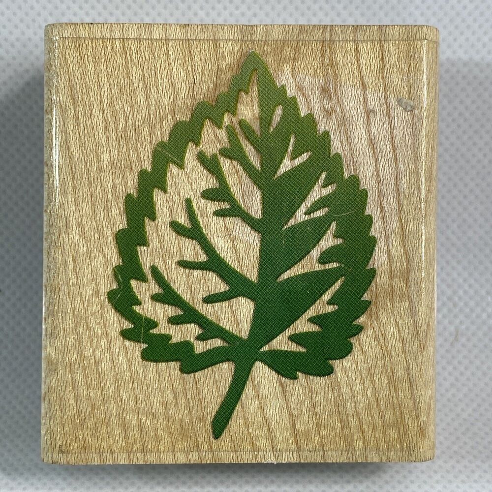 ASPEN Rubber Stampede A2207E Wood Stamp Tree Leaf Foliage Craft Outdoors New